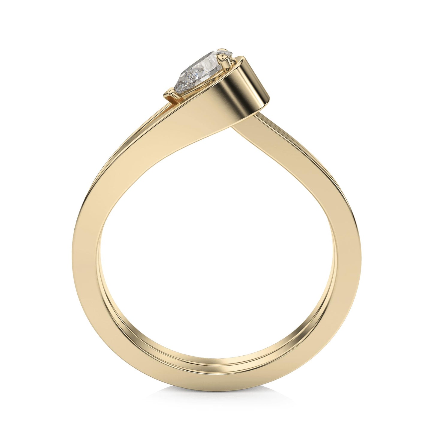 N Ring in 14k Gold