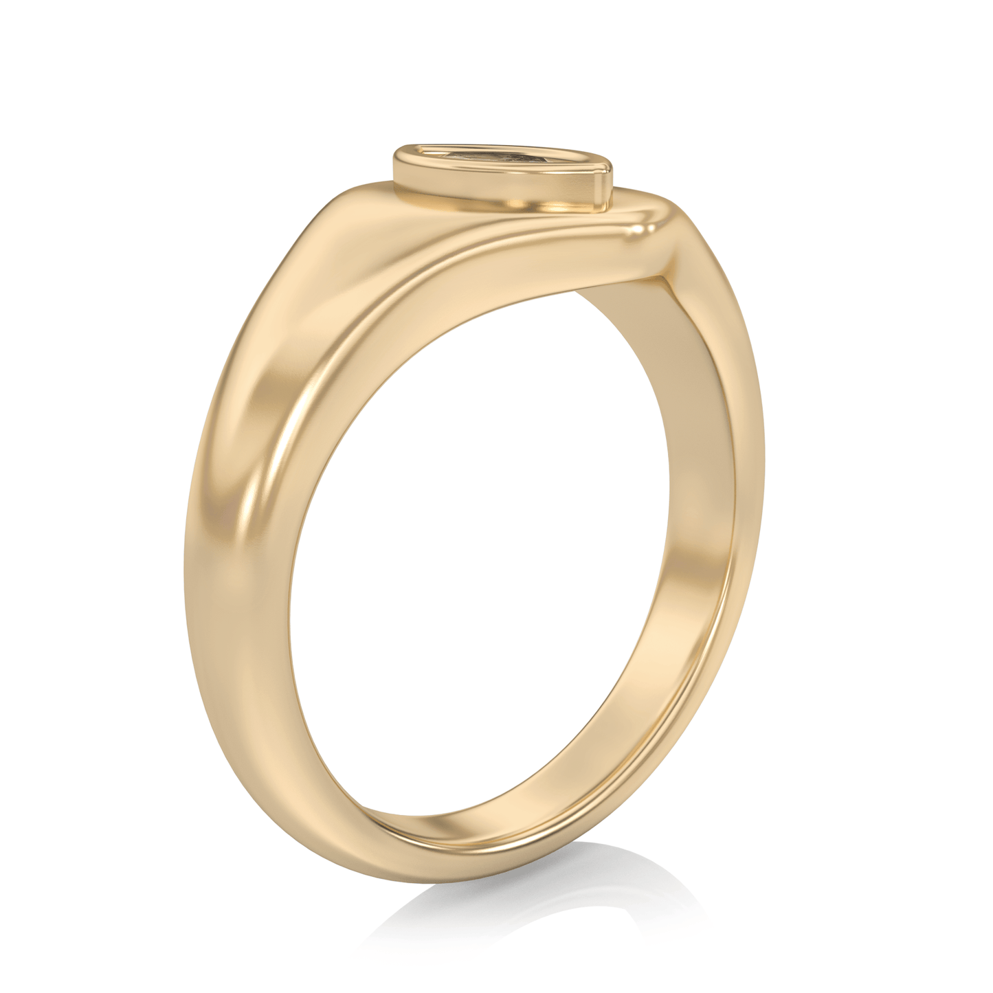 Signet Marquise Diamond Ring in 14k Gold