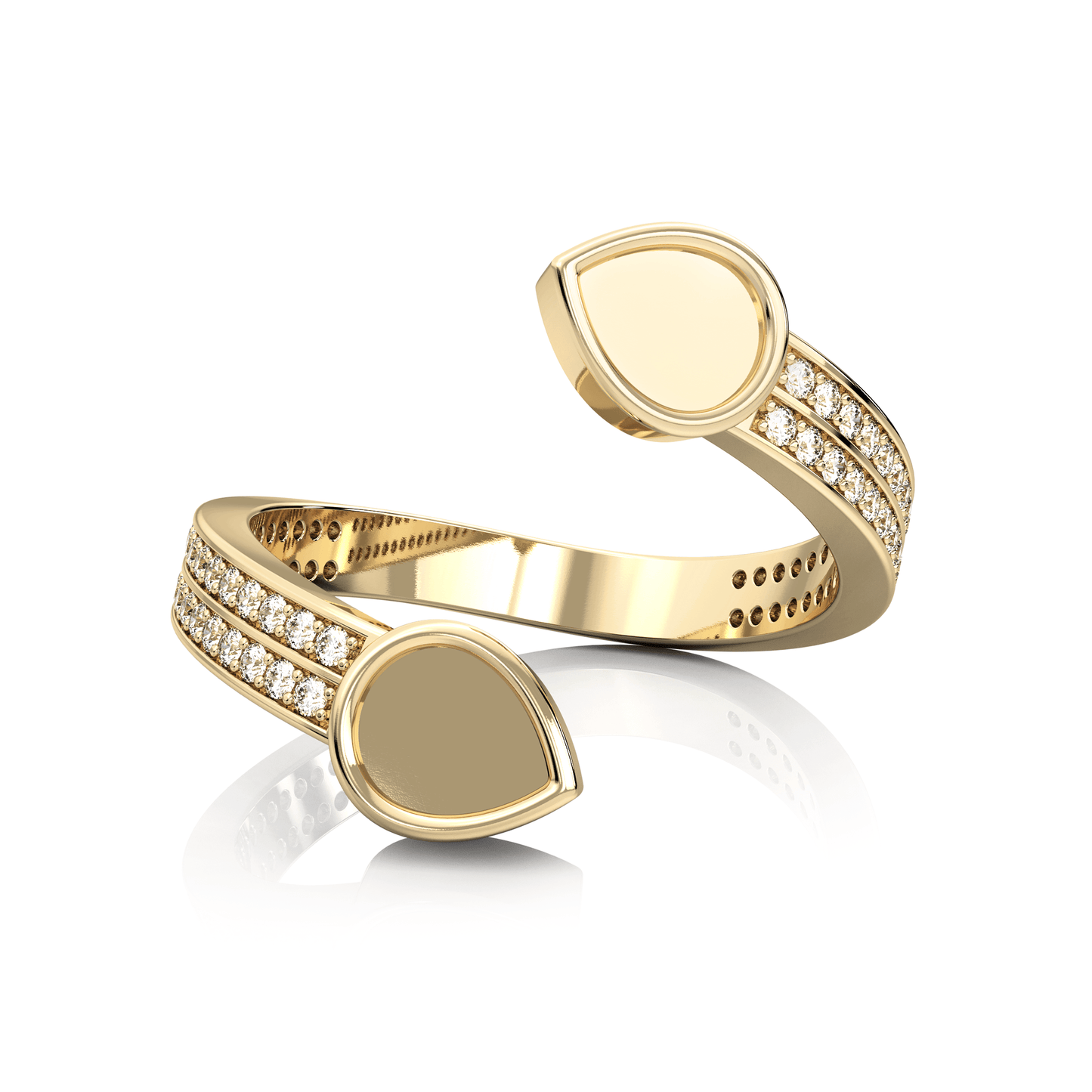 S2 Pavé Ring in 14k Gold