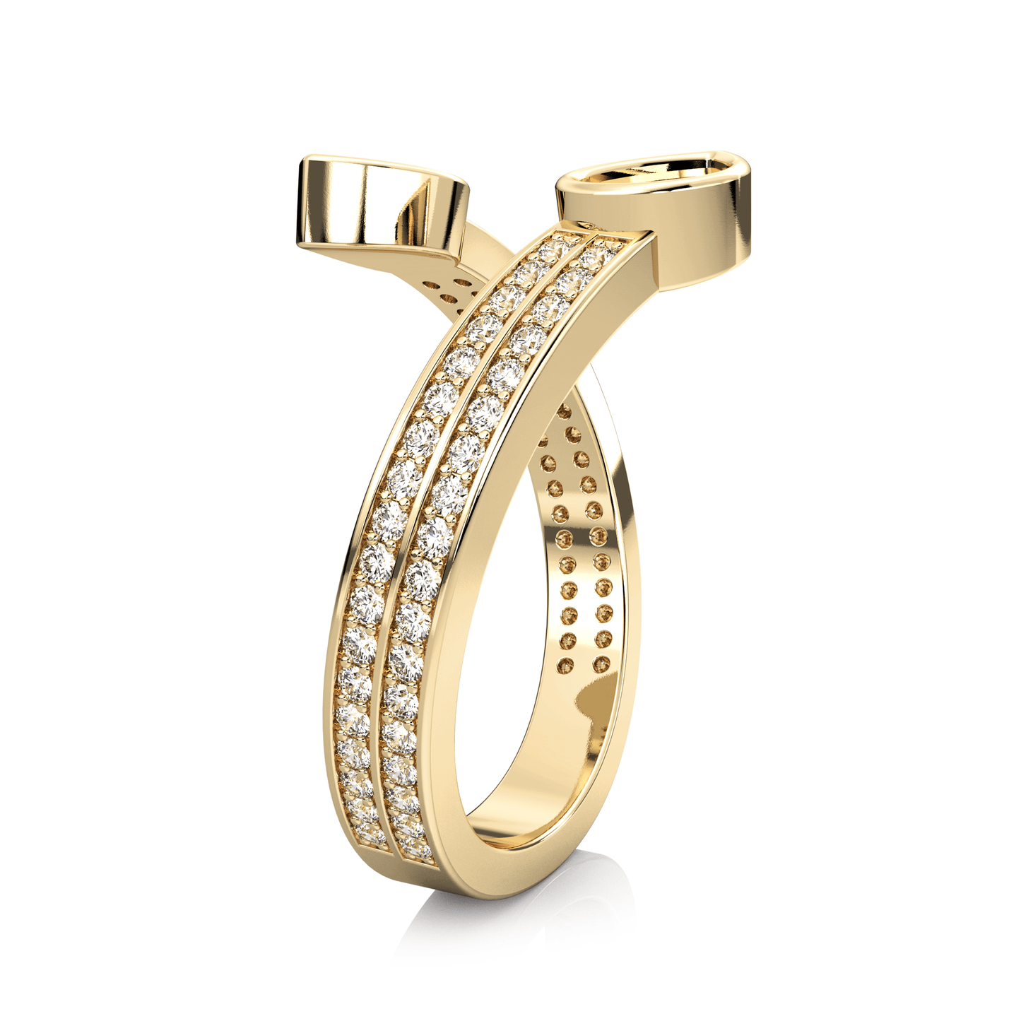 S2 Pavé Ring in 14k Gold