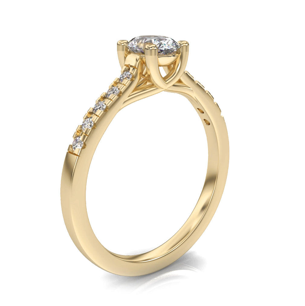 Oval Cut Moissanite Engagement Ring in 10k Gold