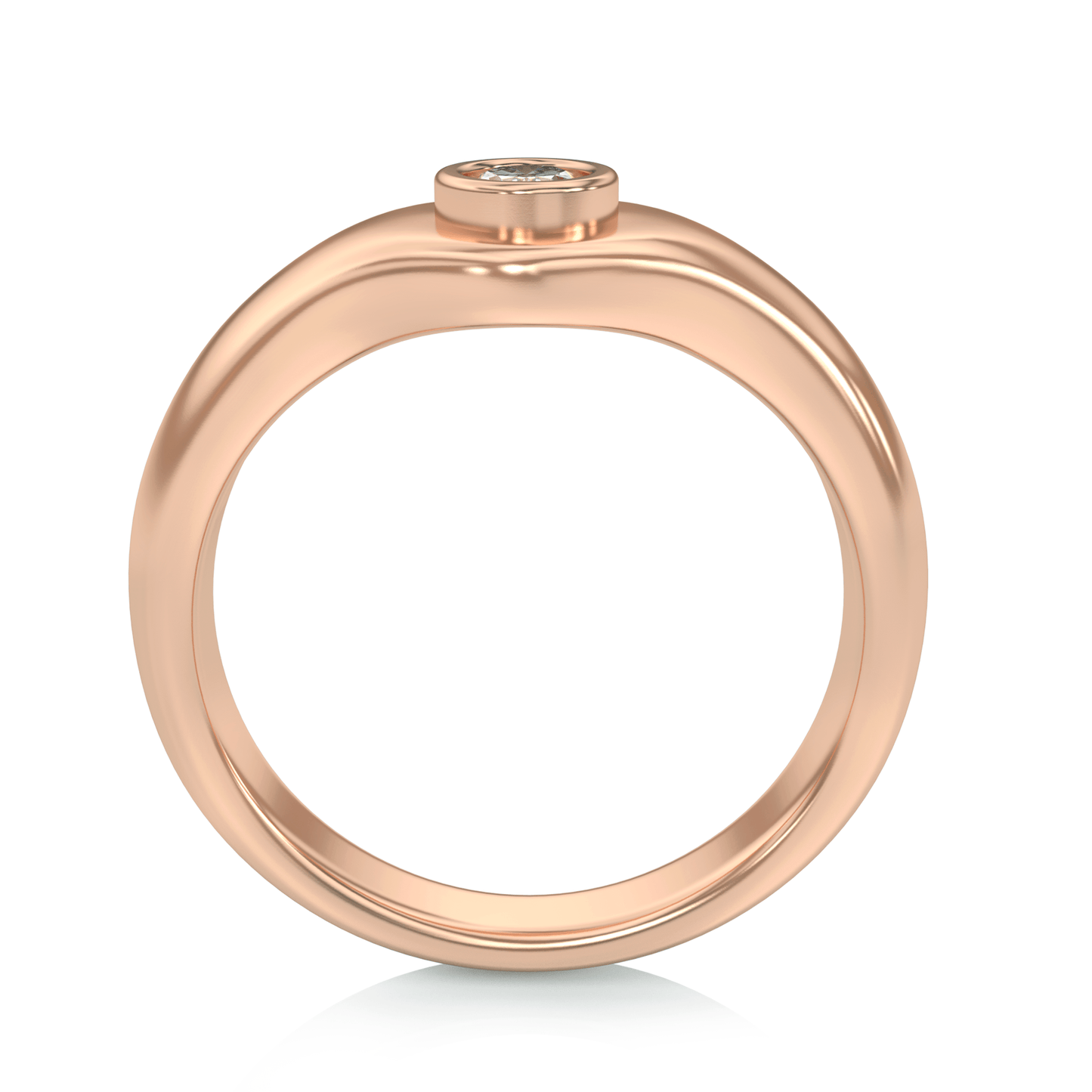 Signet Oval Moissanite Ring in 14k Gold