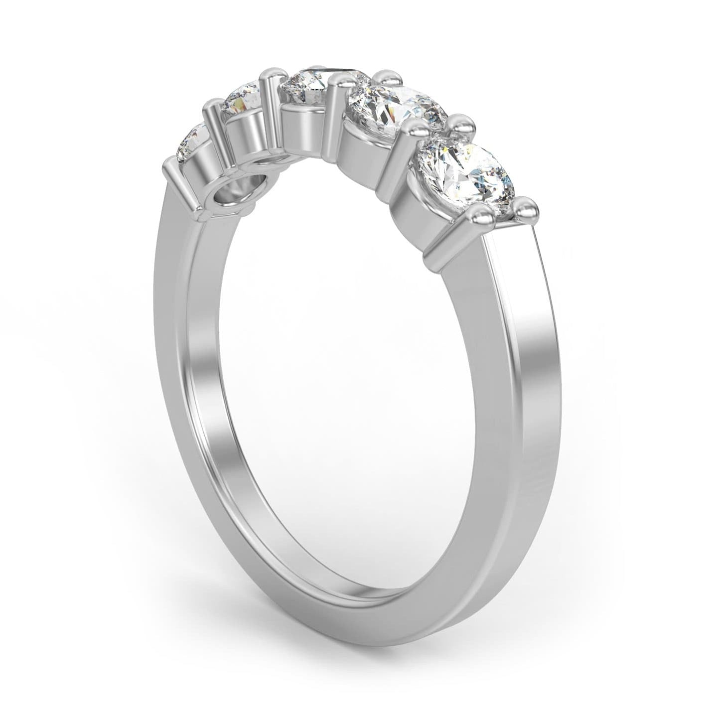 1.25ct Five Stone Shared Prong Semi-Eternity in 14k Gold