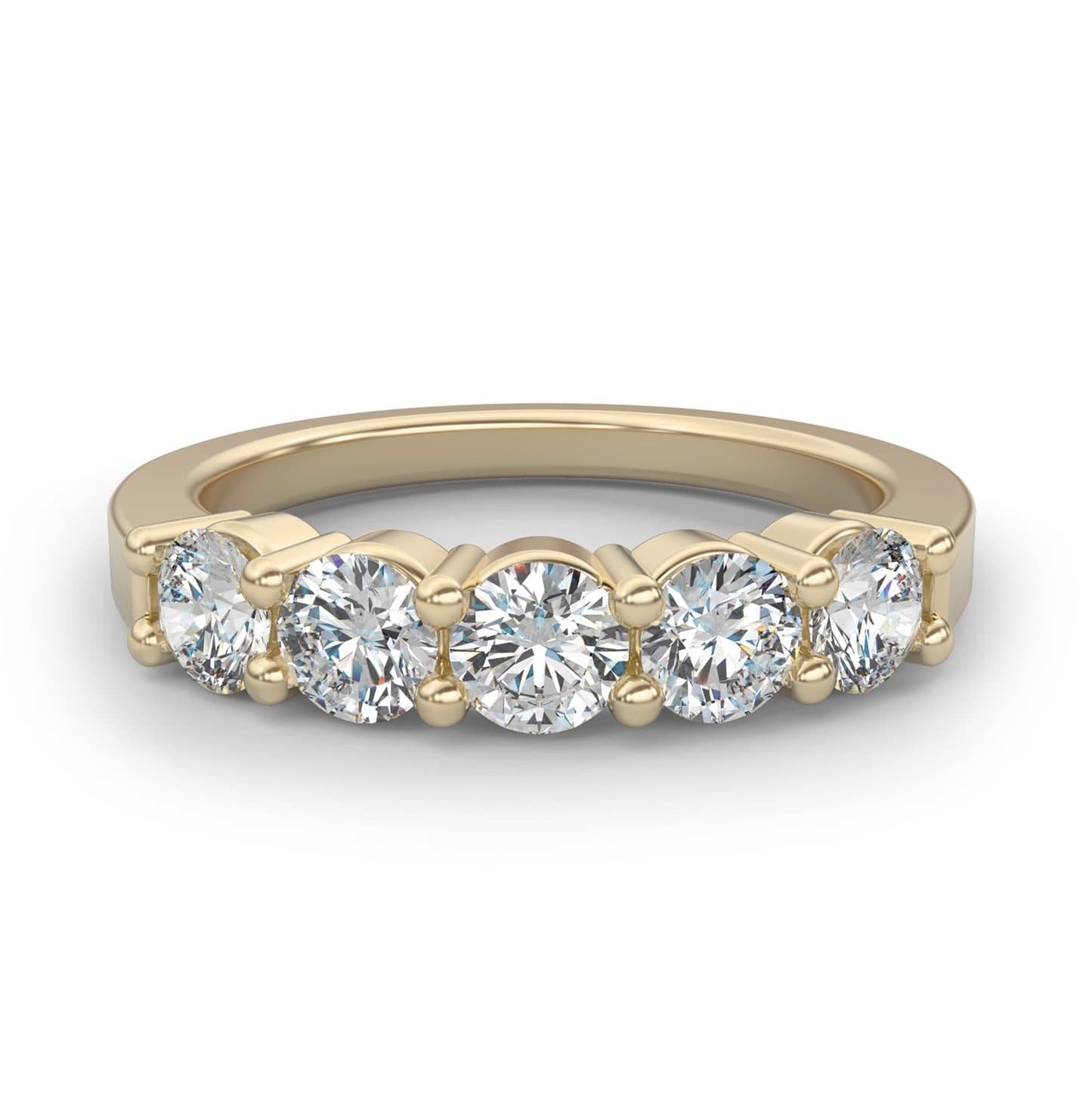 1.25ct Five Stone Shared Prong Semi-Eternity in 14k Gold