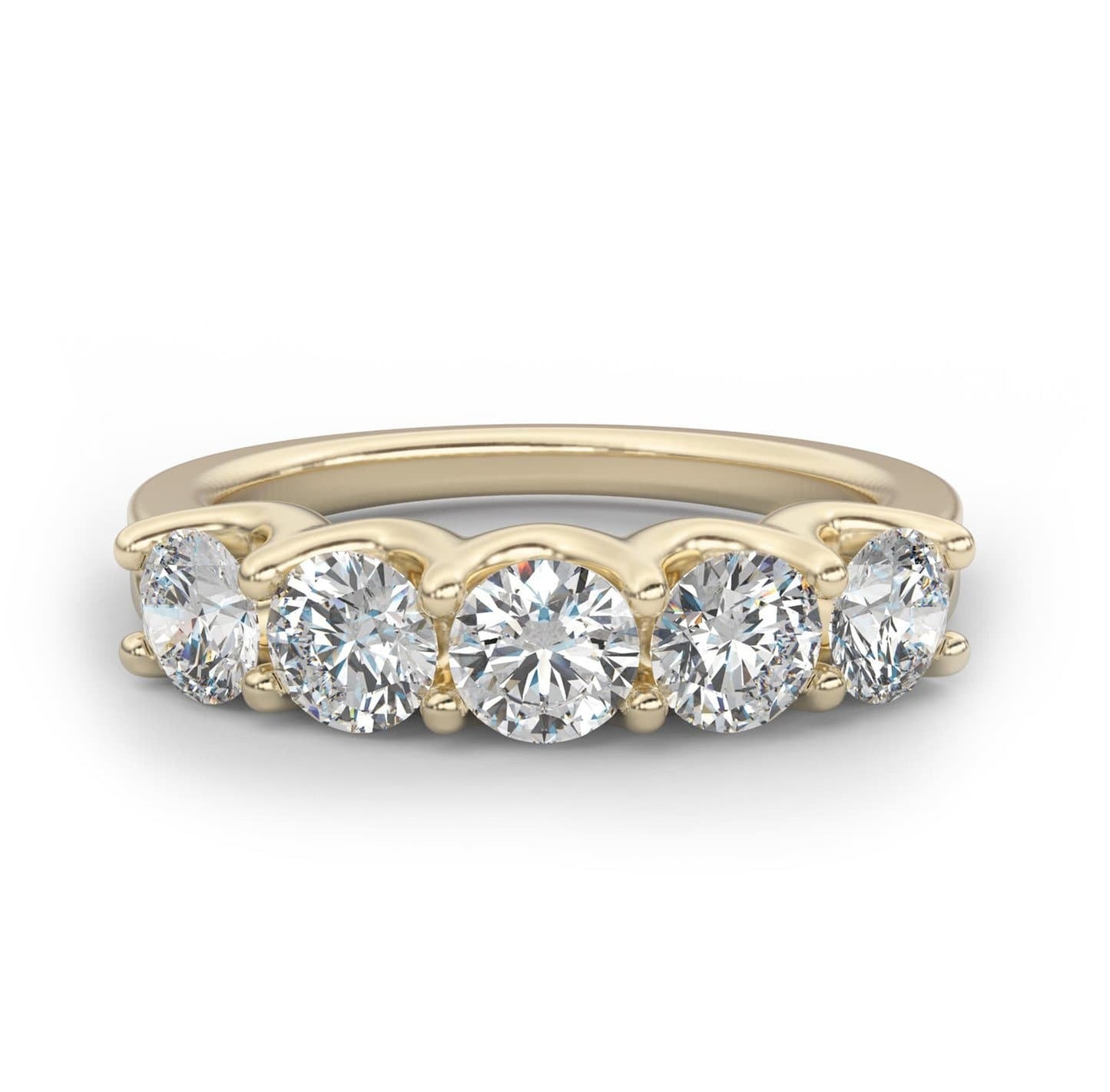 1ct Five-Stone U Prong Ring in 14k Gold
