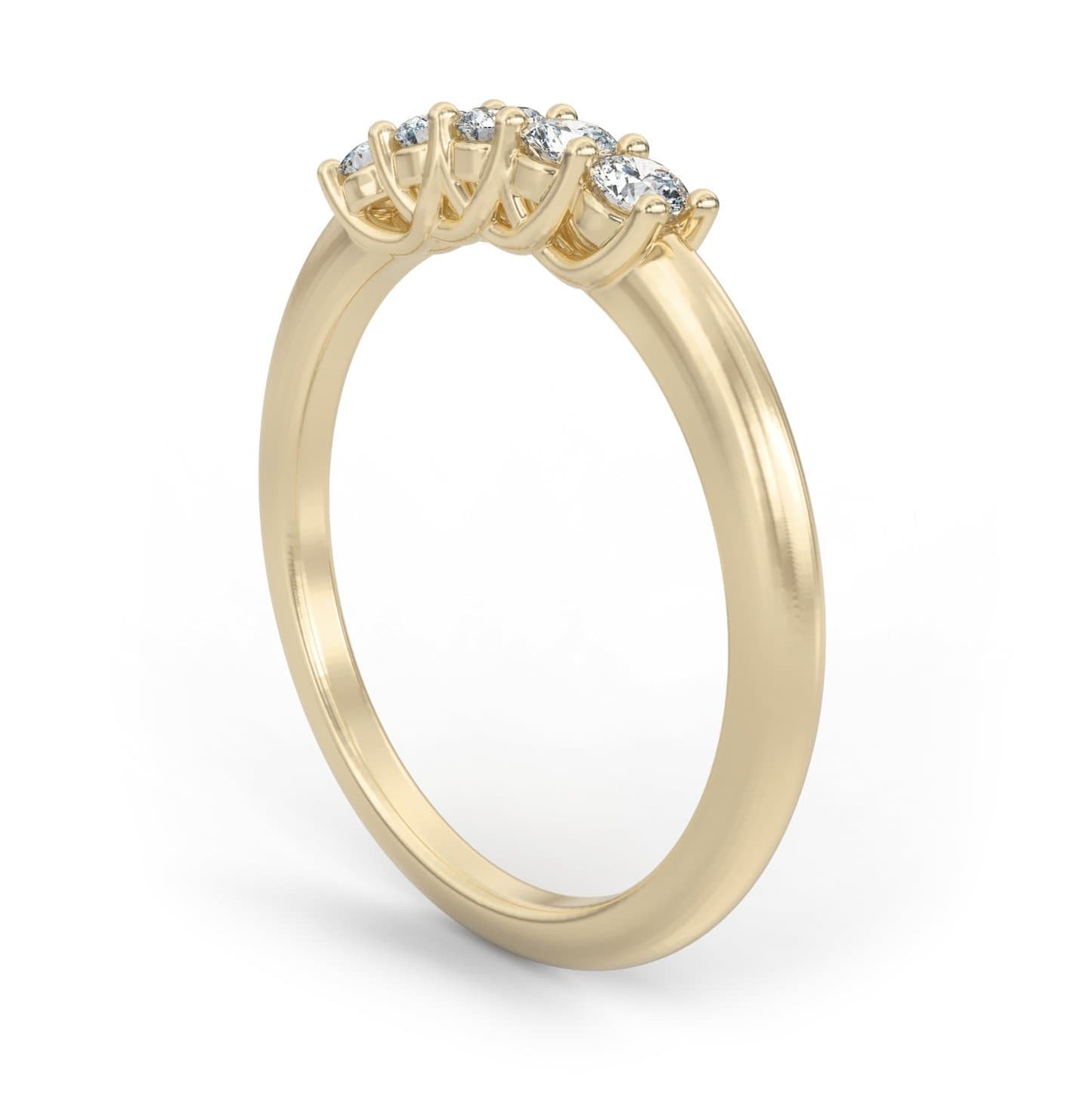 0.25ct Five Stone Diamond Shared Prong Ring in 14k Gold