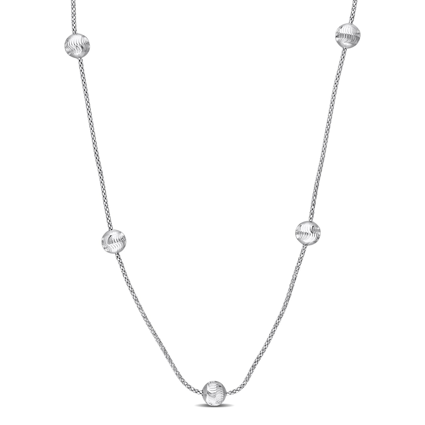 Sterling Silver Large Ball Necklace