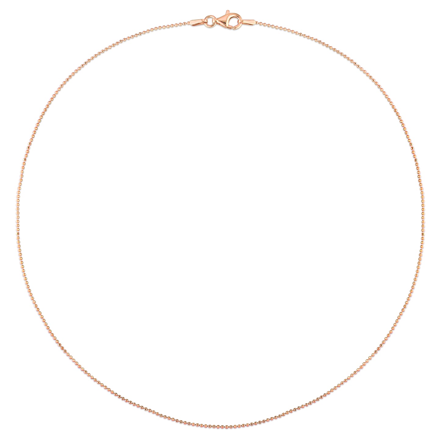 18k Rose Gold Plated Ball Chain in 1mm