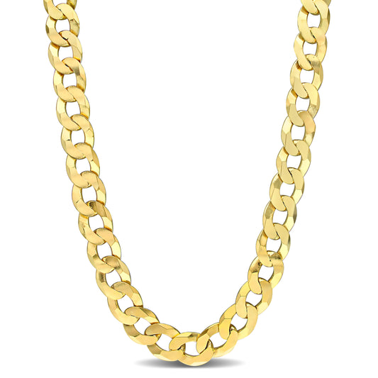 18k Yellow Gold Plated Curb Chain in 12.3mm