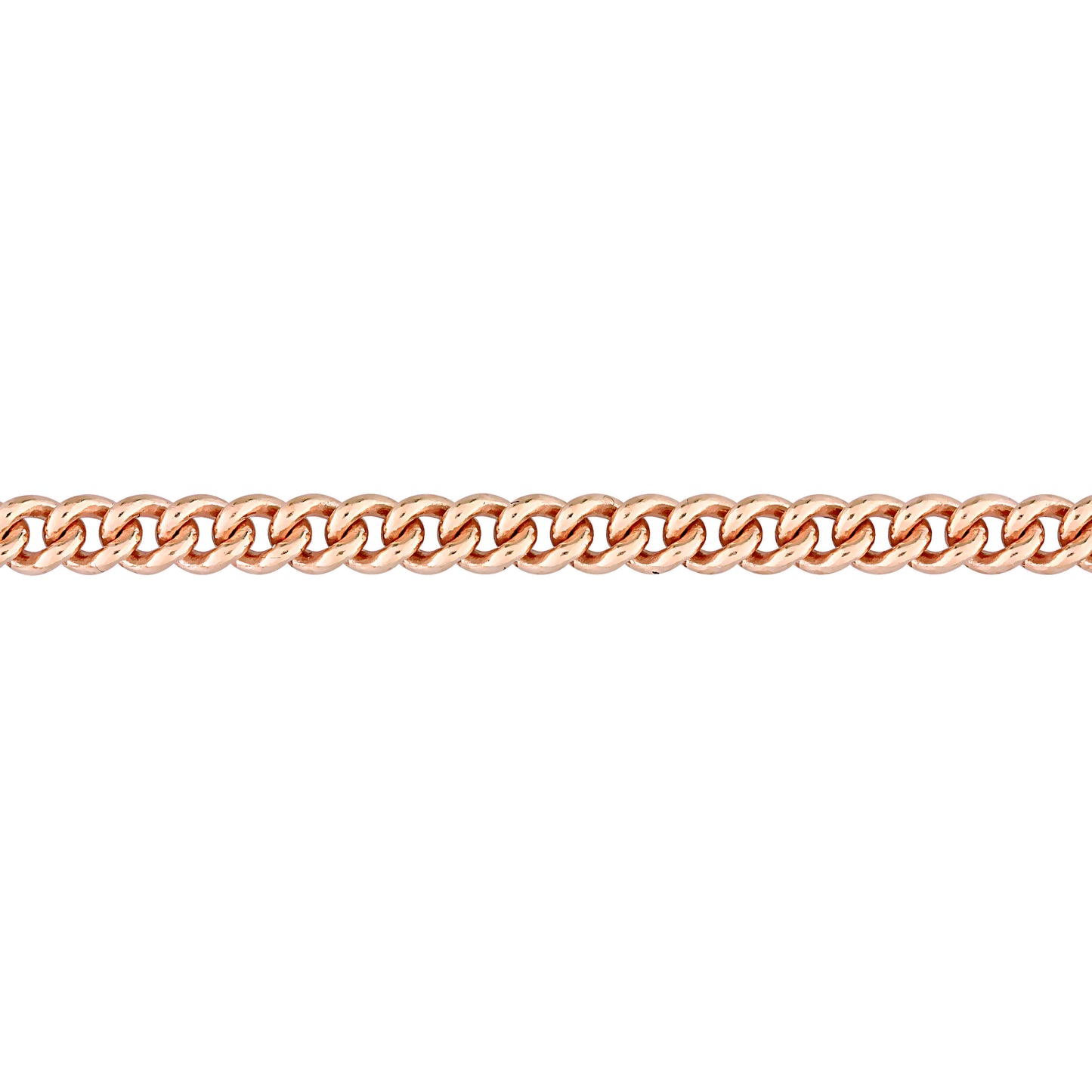 18k Rose Gold Plated Curb Chain in 4.4mm