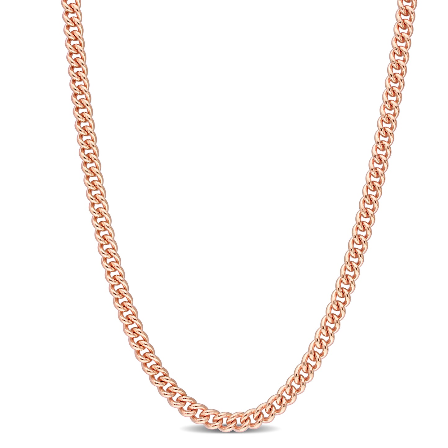 18k Rose Gold Plated Curb Chain in 4.4mm
