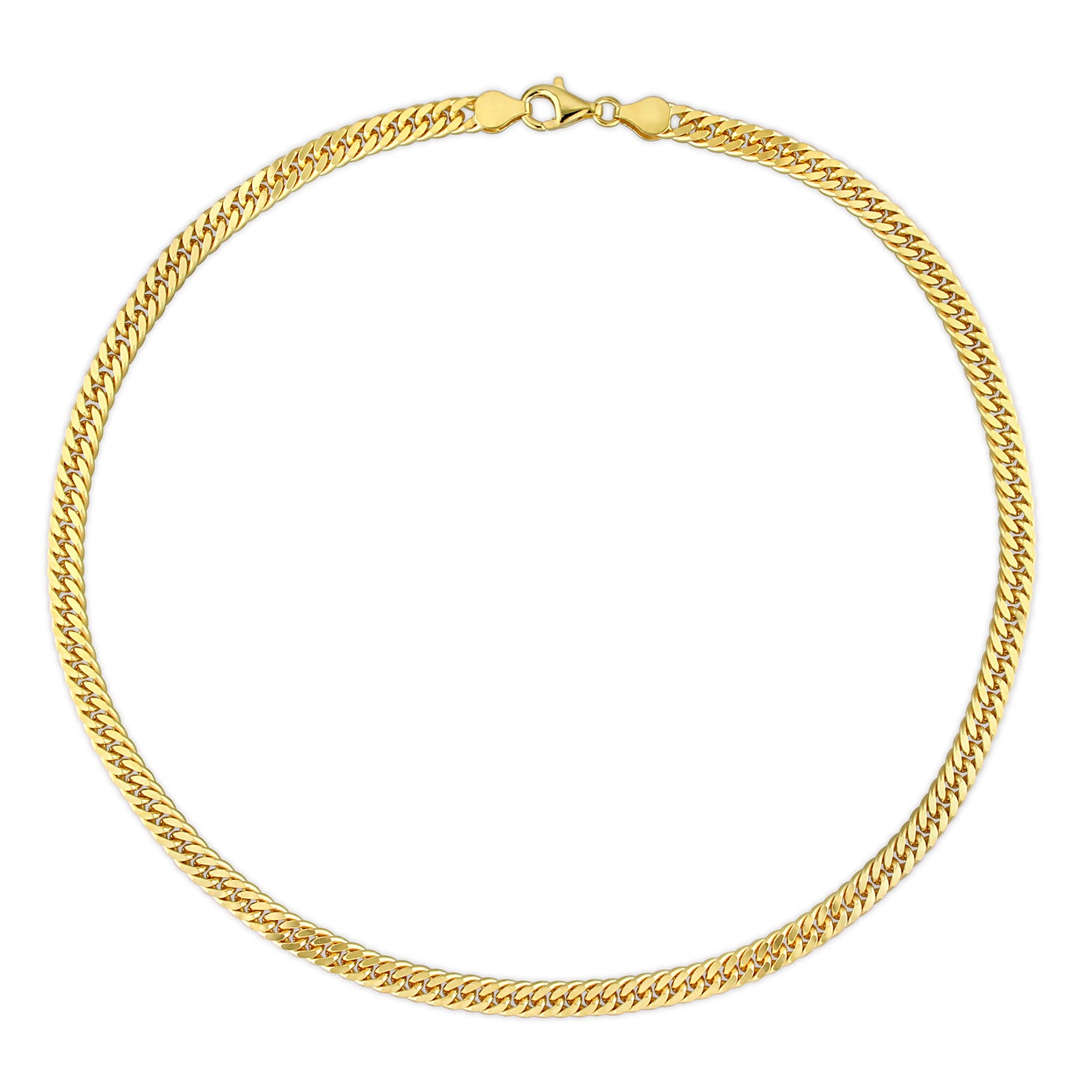 18k Yellow Gold Plated Curb Link Chain in 5.7mm
