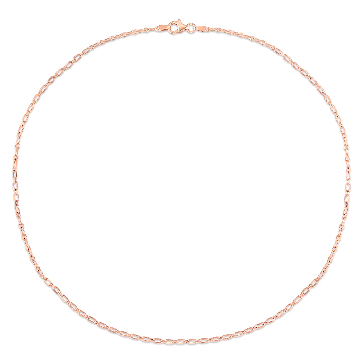 18k Rose Gold Plated Figaro Chain in 2mm