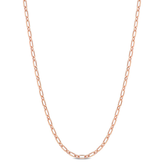 18k Rose Gold Plated Figaro Chain in 2mm