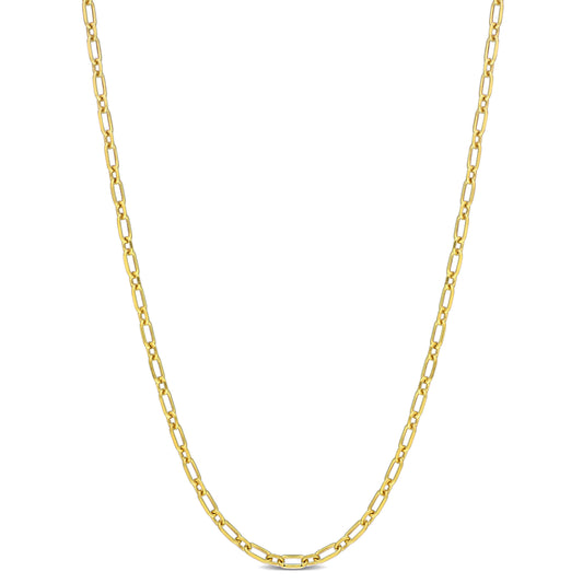 18k Yellow Gold Plated Figaro Chain in 2mm