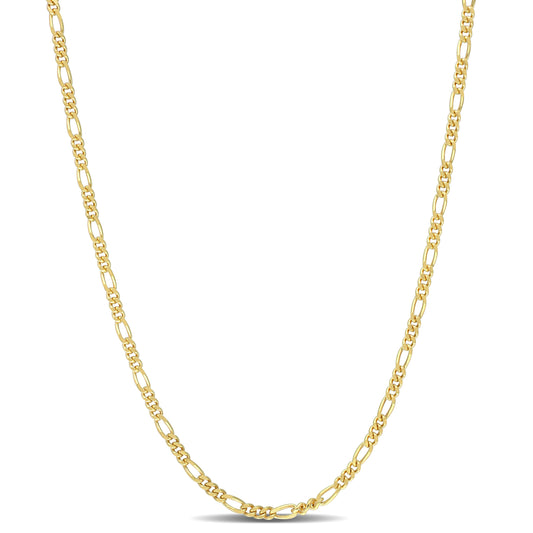 18k Yellow Gold Plated Figaro Chain in 2.2mm