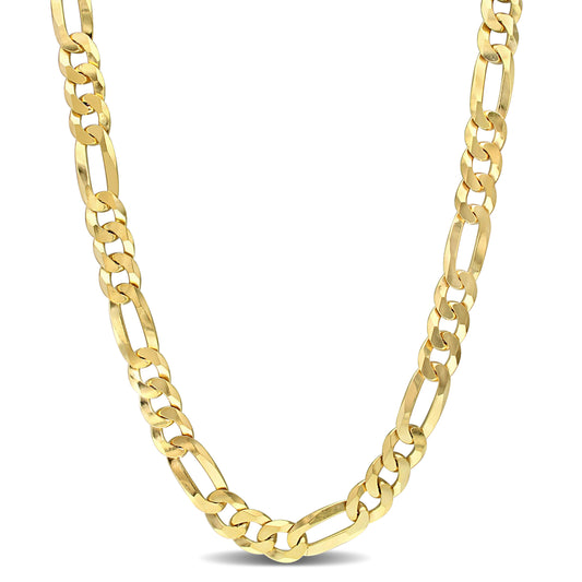 18k Yellow Gold Plated Figaro Chain in 9.2mm