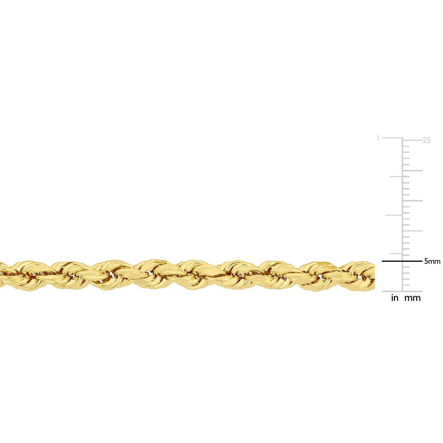14k Yellow Gold Rope Chain in 5mm