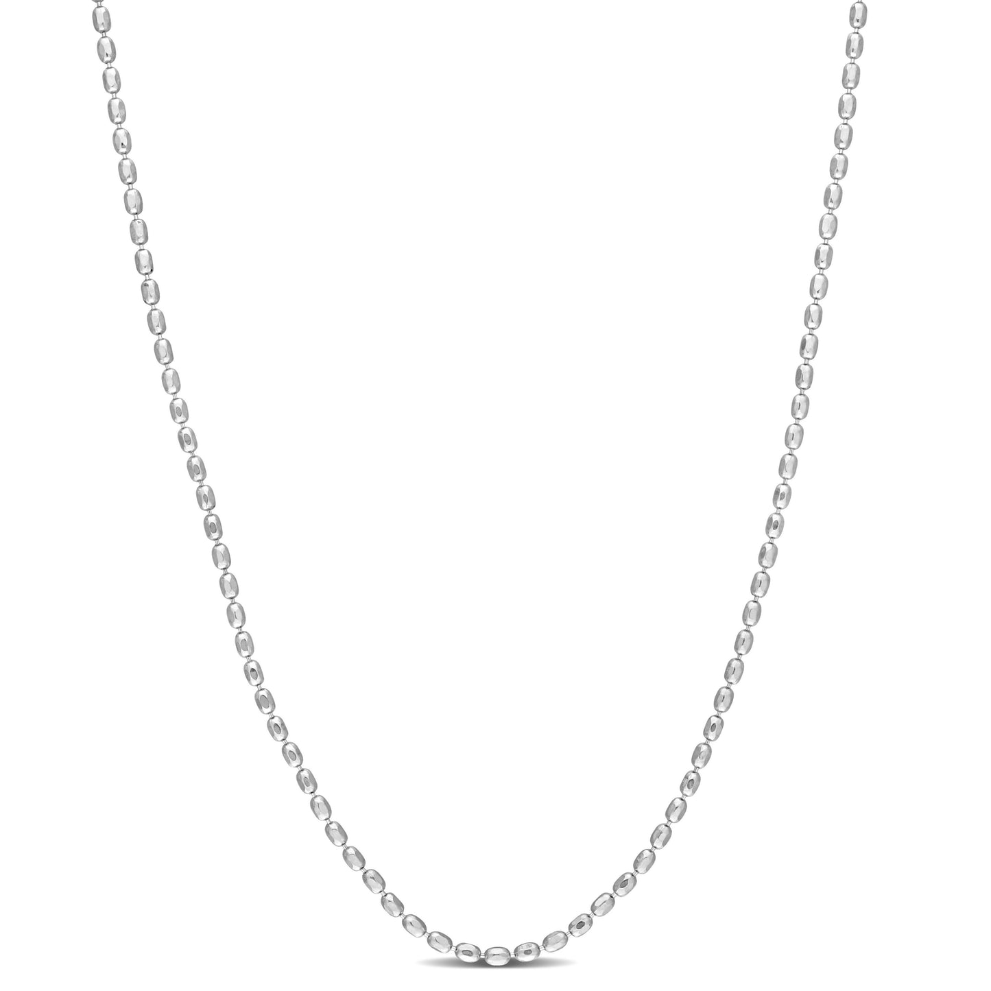 Sterling Silver Oval Bead Chain in 1.5mm