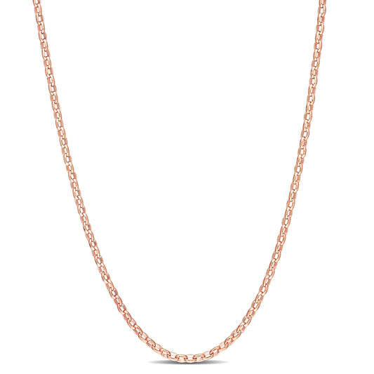 18k Rose Gold Plated Rolo Chain in 1.8mm