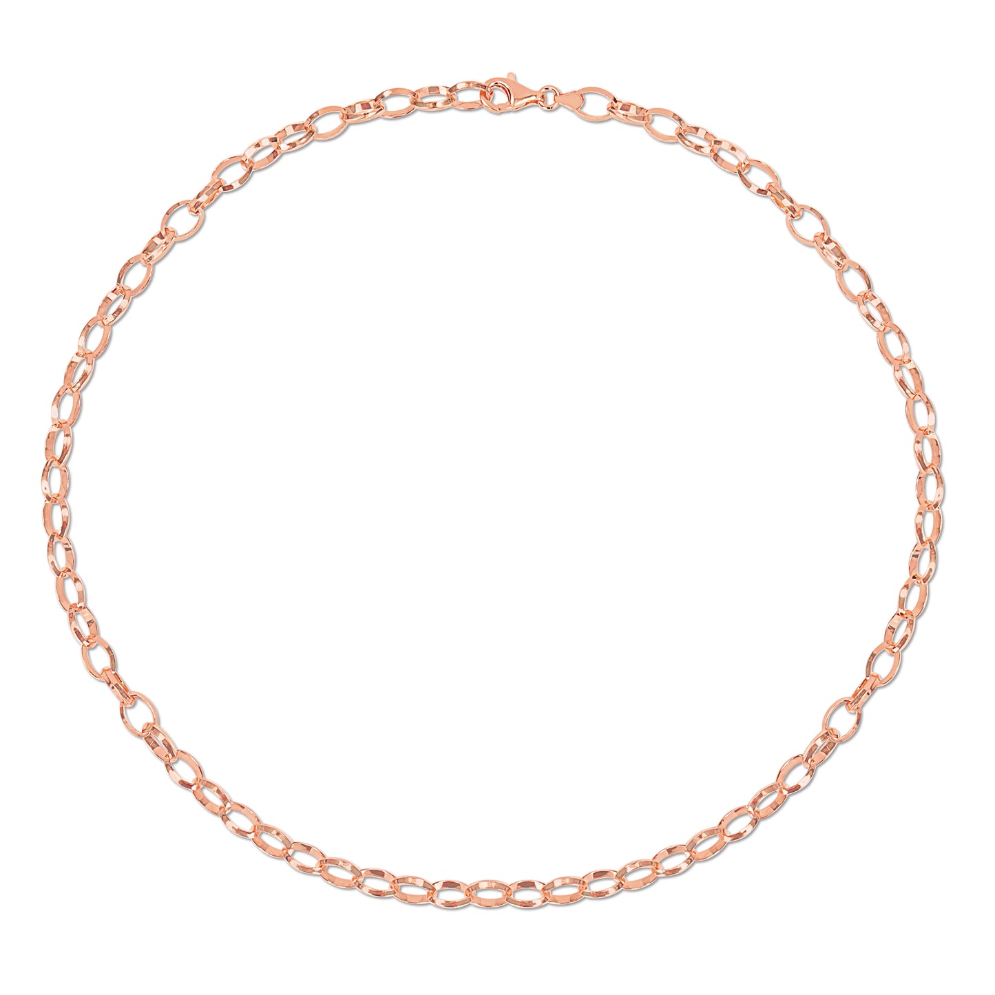 18k Rose Gold Plated Rolo Chain in 8.1mm
