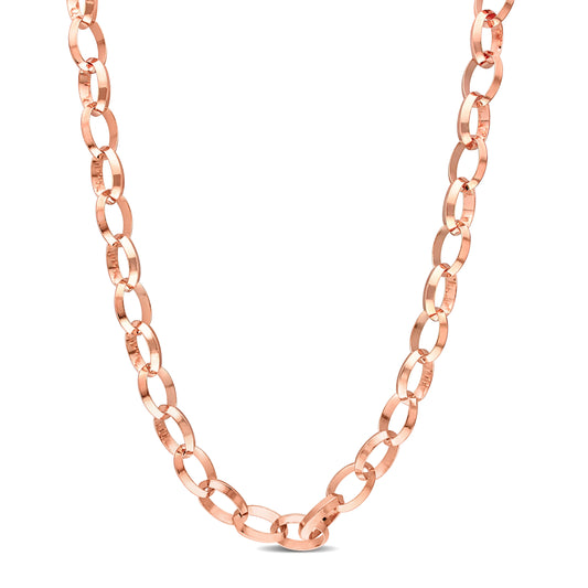 18k Rose Gold Plated Rolo Chain in 10.5mm