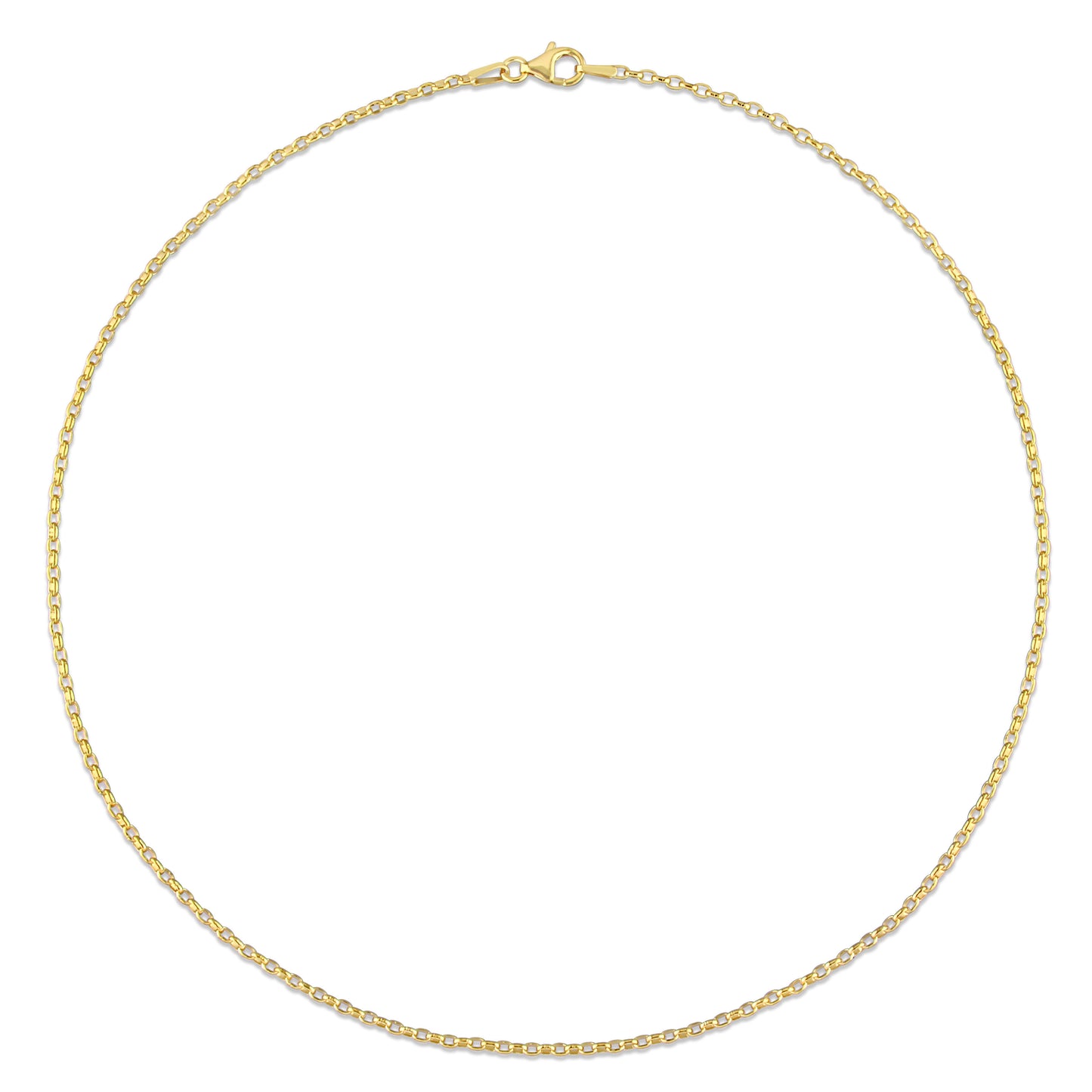 18k Yellow Gold Plated Rolo Chain in 1.8mm