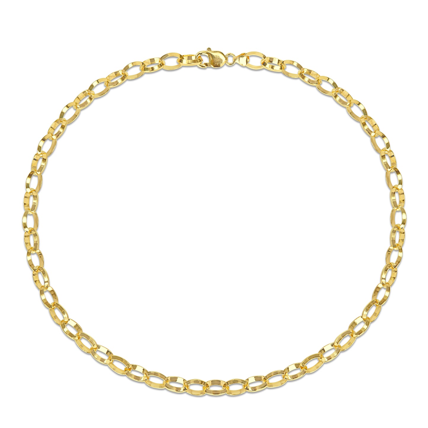 18k Yellow Gold Plated Rolo Chain in 10.5mm