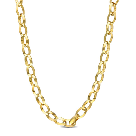 18k Yellow Gold Plated Rolo Chain in 10.5mm