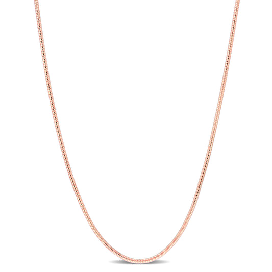 Snake Chain in 1.3mm in Rose Silver