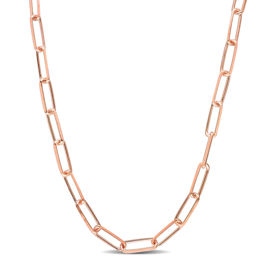 18k Rose Gold Plated Paperclip Chain in 4.6mm