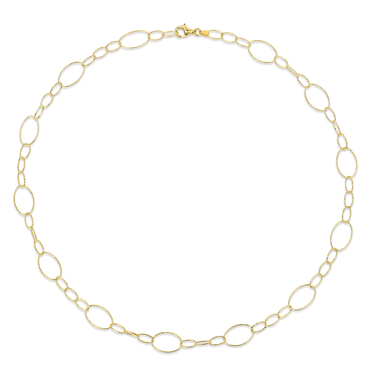 18k Yellow Gold Plated Large Oval Chain in 12mm