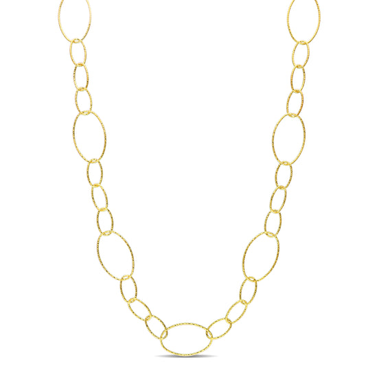 18k Yellow Gold Plated Large Oval Chain in 12mm
