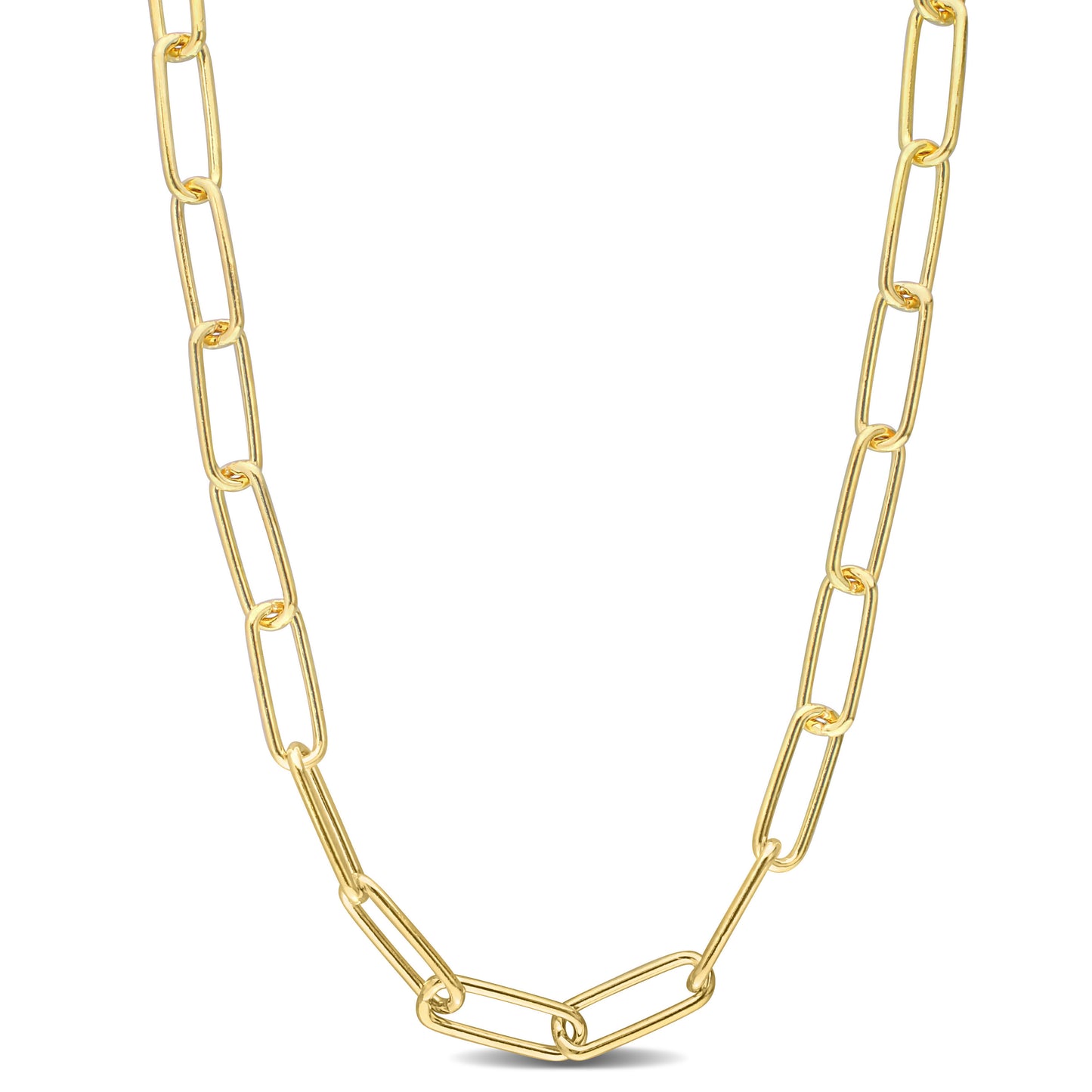 18k Yellow Gold Plated Paperclip Chain in 5mm