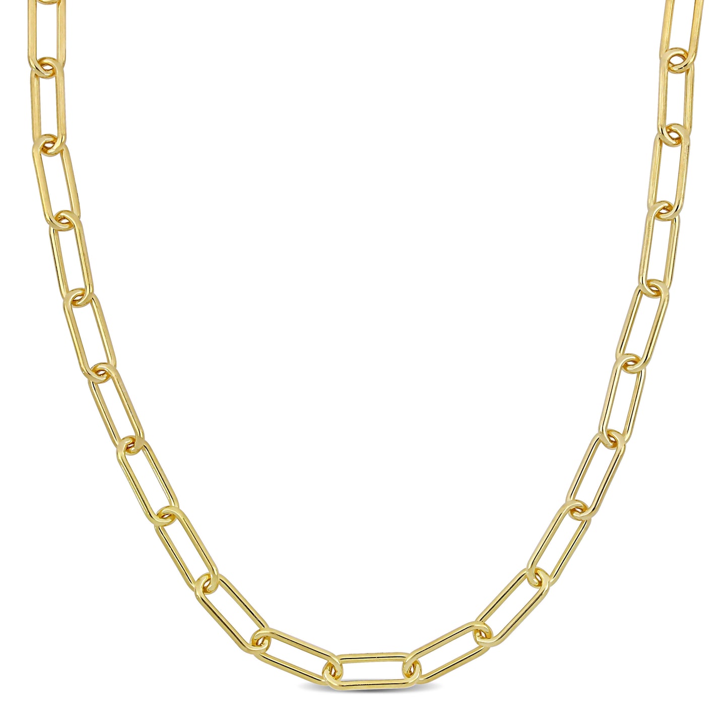 18k Yellow Gold Plated Paperclip Chain in 6.5mm