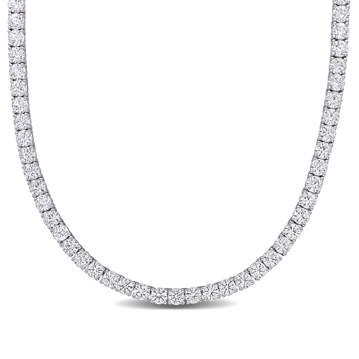 33ct White Sapphire Tennis Necklace