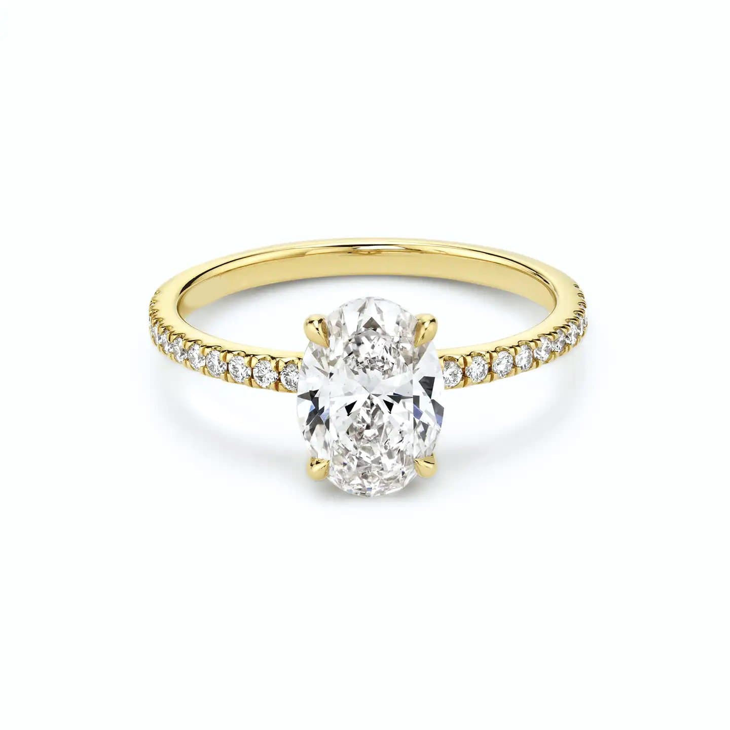 Oval Cut Diamond Pave Engagement Ring