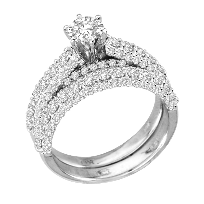 2.0ct Diamond Bridal Set in 14k White Gold