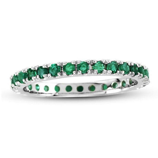 Emerald Eternity Band in 14k Gold