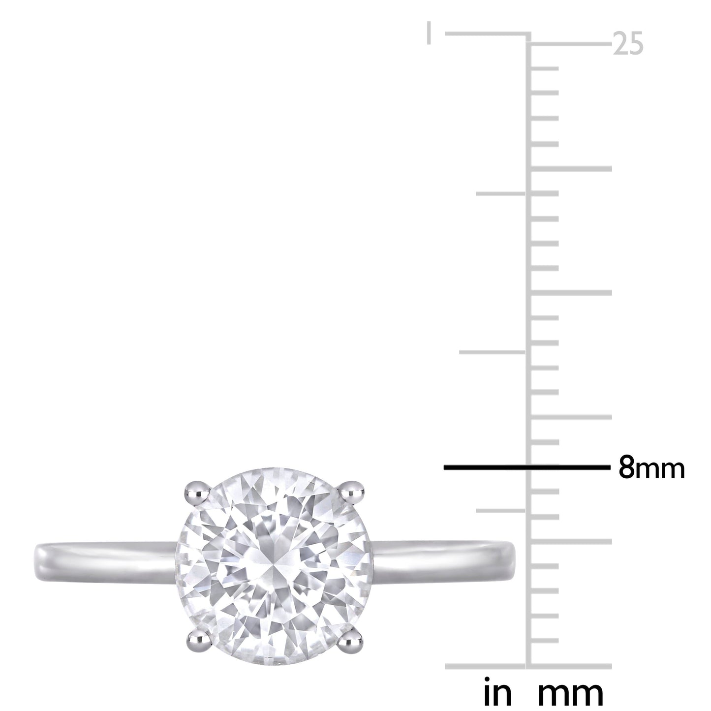 Sophia B 2 3/8ct White Sapphire Engagement Ring