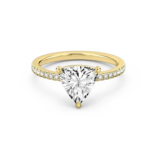 Cushion Cut Diamond Pave Engagement Ring