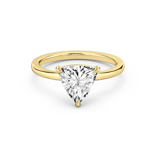 Trillion Cut Diamond Solitaire Engagement Ring