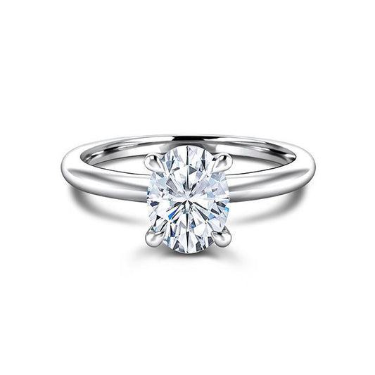 Oval Cut Diamond Solitaire Engagement Ring