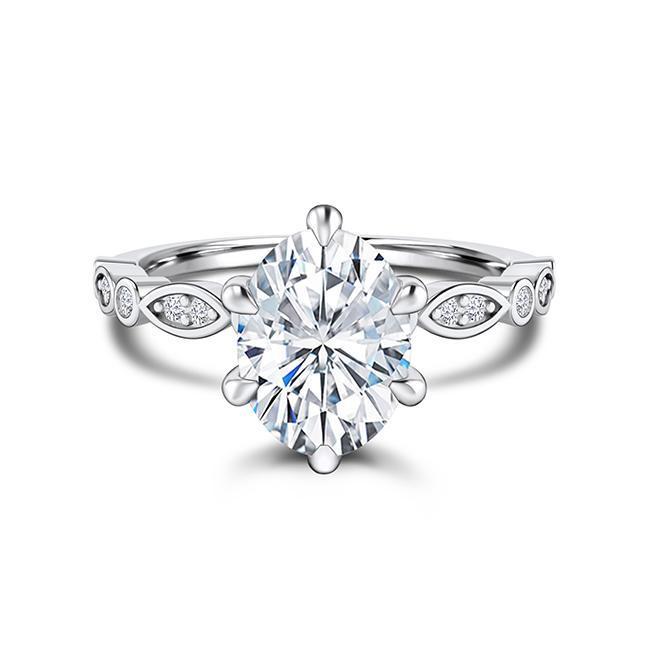 Oval Cut Diamond Braided Engagement Ring