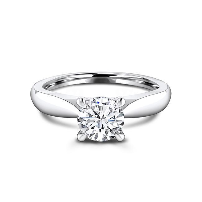 Round Cut Diamond Solitaire Engagement Ring