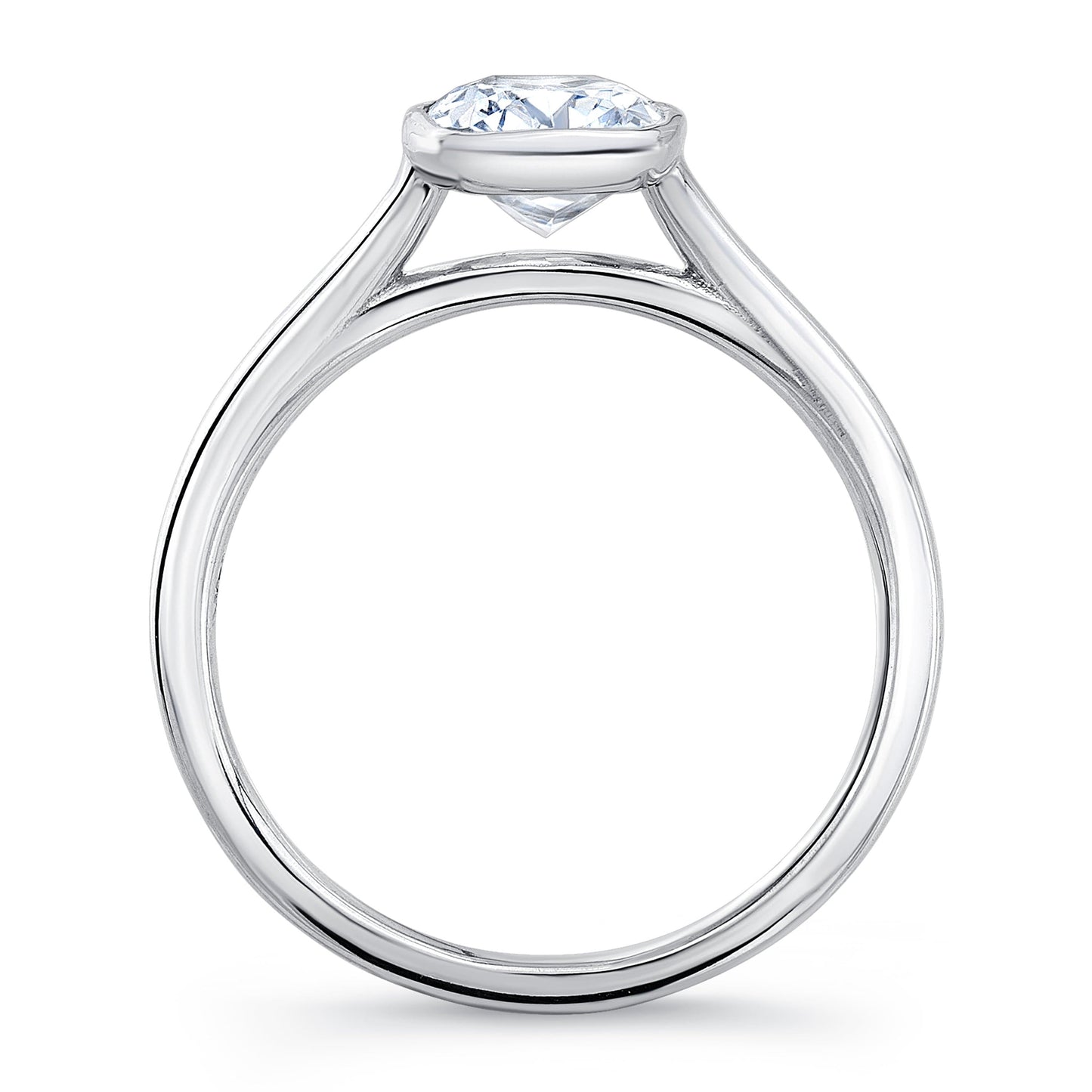 Radiant Cut Diamond Bezel Engagement Ring