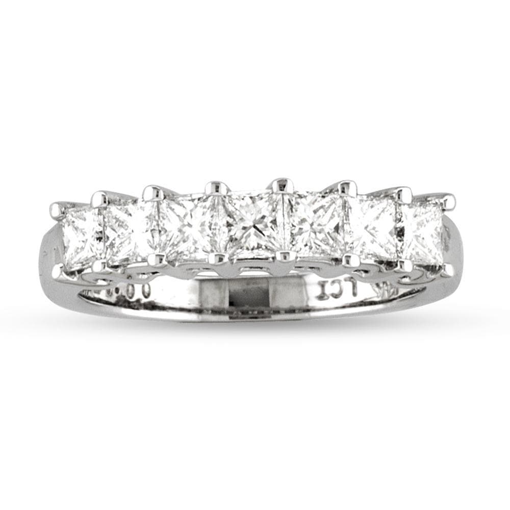 1ct Semi-Eternity Diamond Ring in 14k White Gold