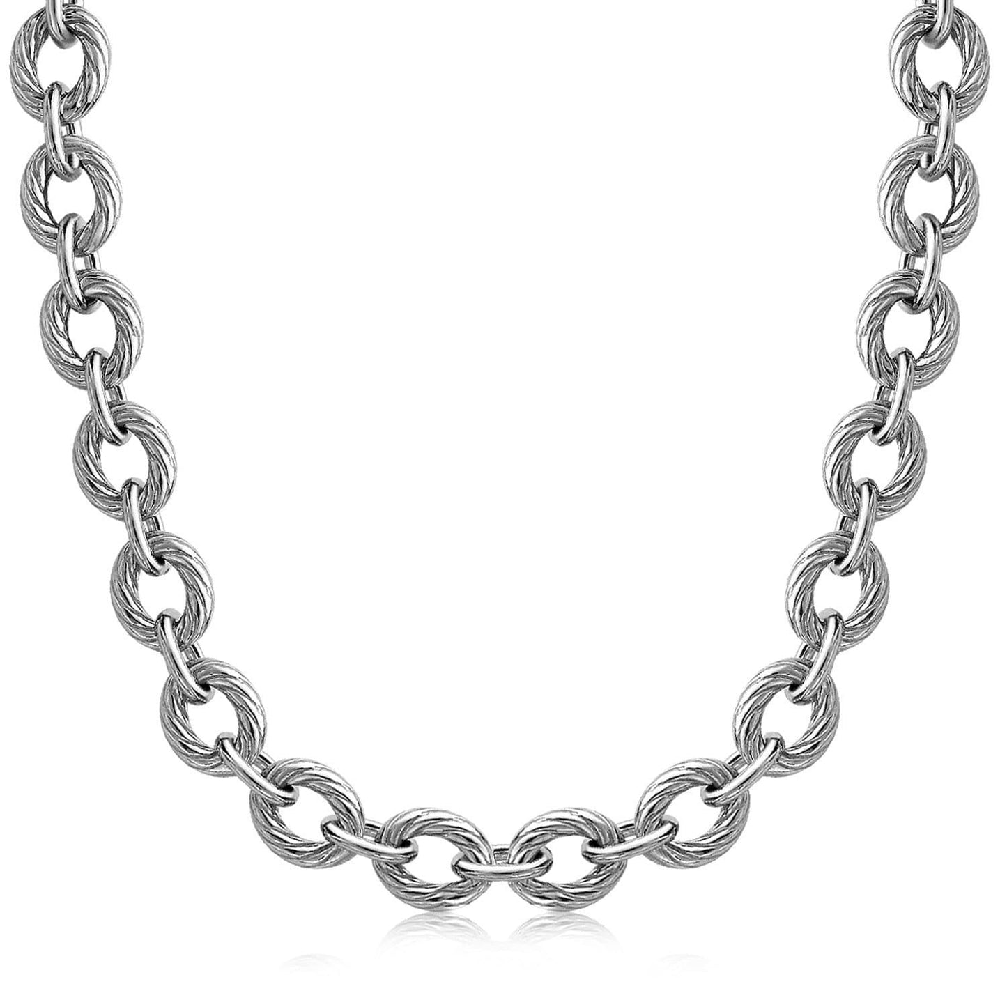 Sterling Silver Diamond Cuts Necklace