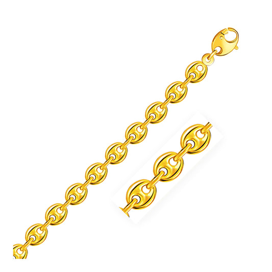 Polished 14k Yellow Gold Link Bracelet