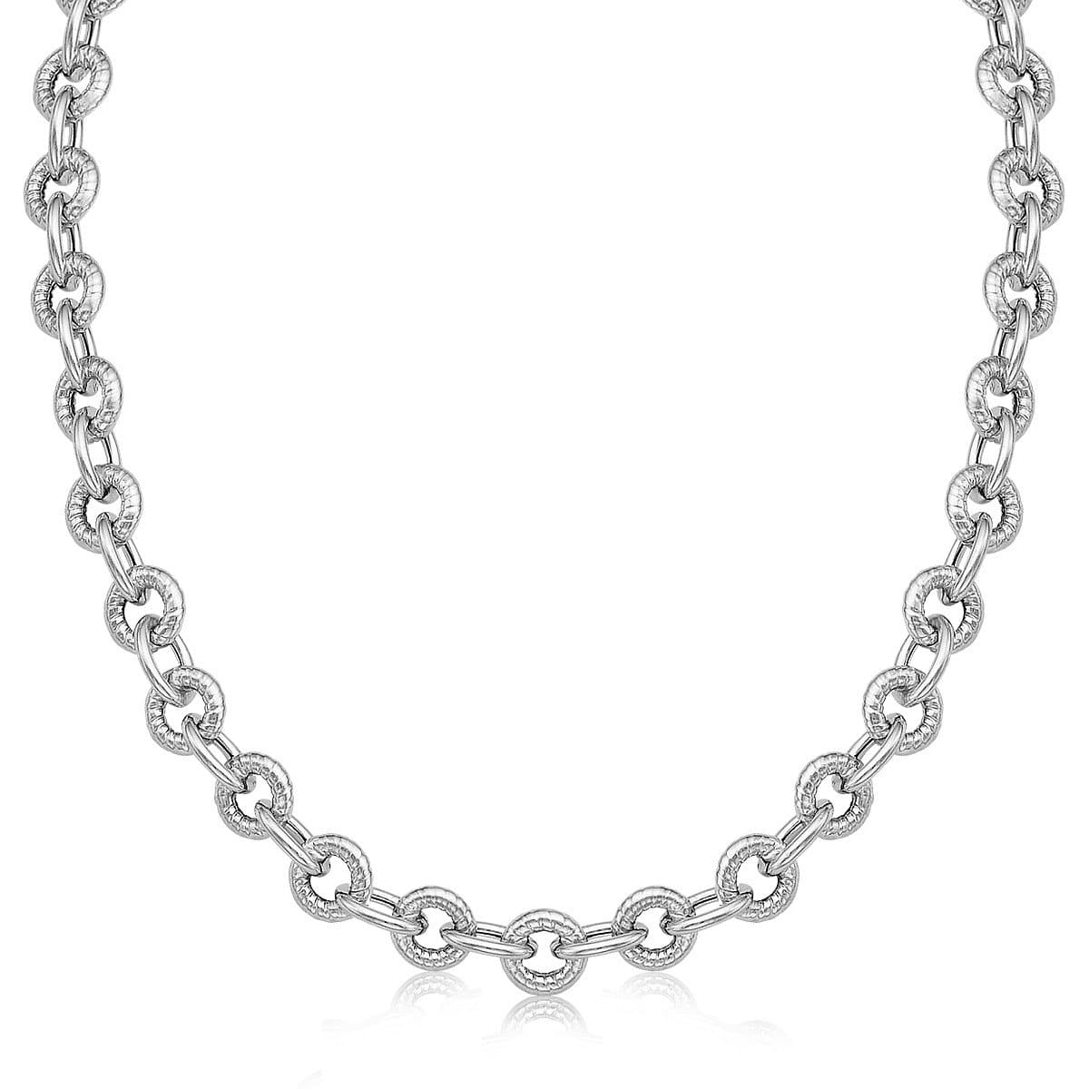 Round Cable Link Necklace